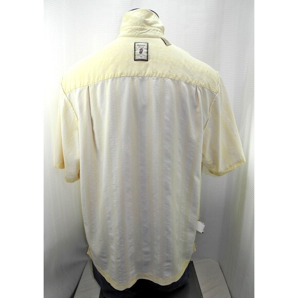 Jamaica Jaxx Island Style Yellow Silk Short Sleeve Button-Front Shirt - Men's XL - Picture 7 of 7
